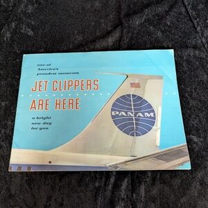 RARE Vintage Pan Am Jet Clippers Are Here Boeing 707 Advertisement Brochure